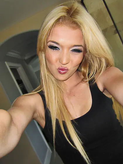 Skinny blonde plays pool,  shows her slim but curvy body and gets