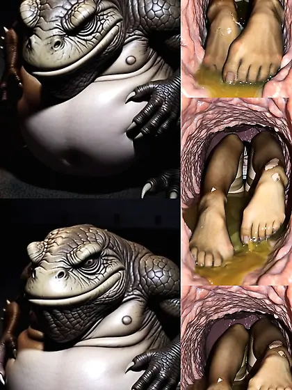 Chun-Li's Nylon Feet Being Digested 2