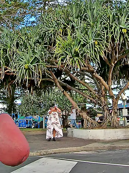 WNBR Byron Bay public erection happy flashing