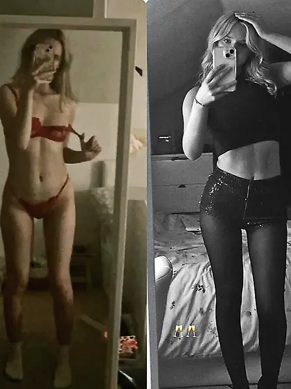 Petite blonde Hottest on off leak