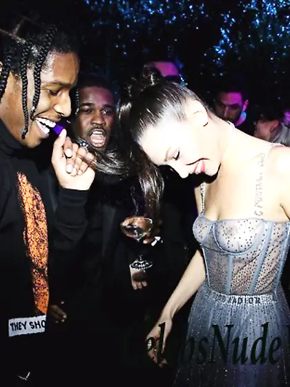 Bella Hadid See Through Dress At Dior Ball In Paris