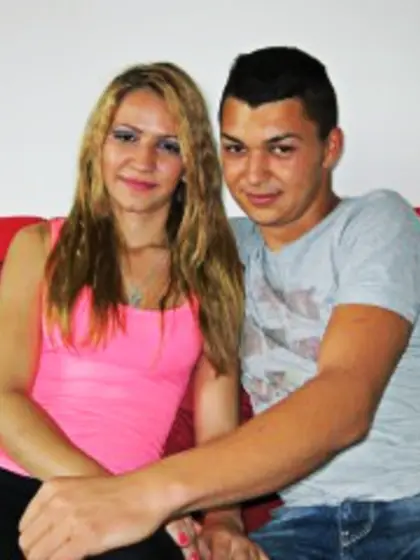 Brunette Teen Evan and Blonde Teen Vanesa.