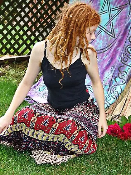 Hairy red dreadlock haired