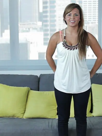 After the short interview young chick gets...