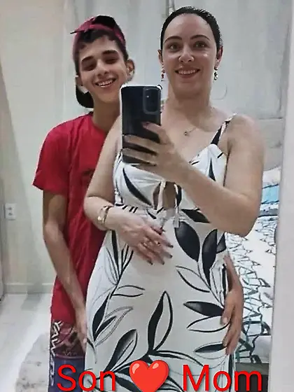 mother and son couple