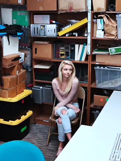 Beautiful blonde uses sex to stay out of...