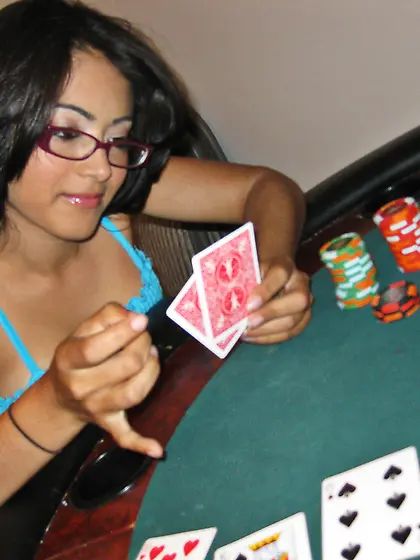 Lovers play strip poker but soon forget about everything else an