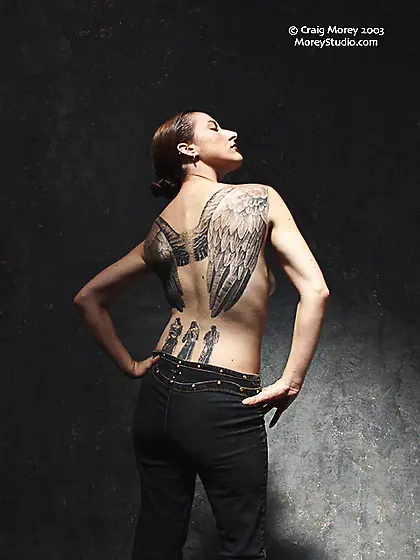 Shiva is a fallen angel in this set by Morey Studio.