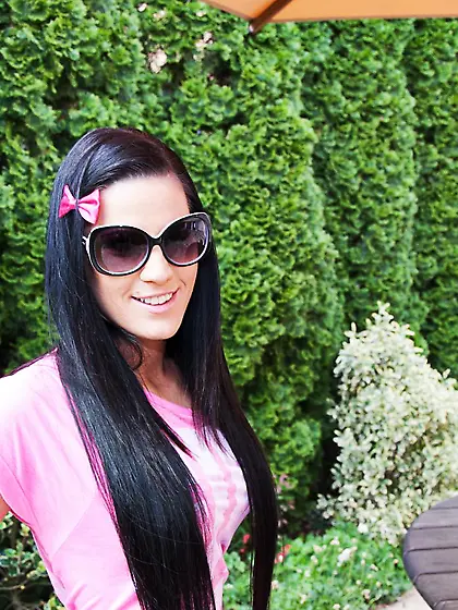 Horny long haired brunette Athina Love is among the hottest mode