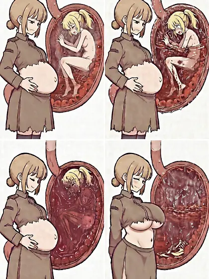 Vore and Digest Her in Stomach