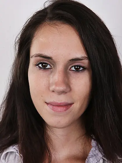 Lovely brunette big tits