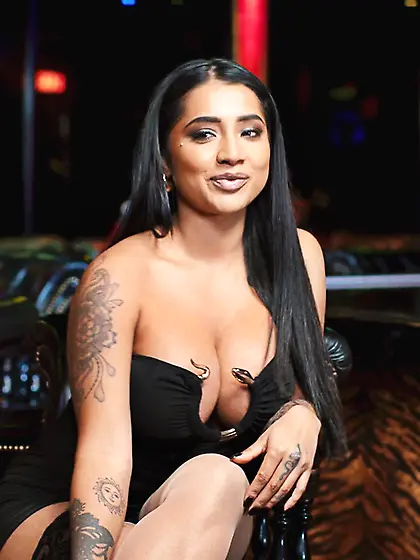 Tattooed Indian hussy Yasmina Khan gets properly fucked in the b