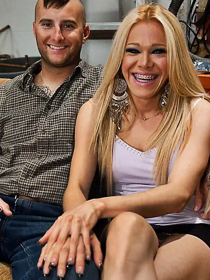 Cock-sucking blonde born male