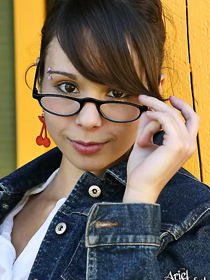 After classes obedient Ariel Rebel turns into a horny striptease