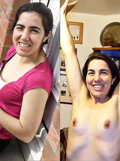 Dressed and undressed amateur milf