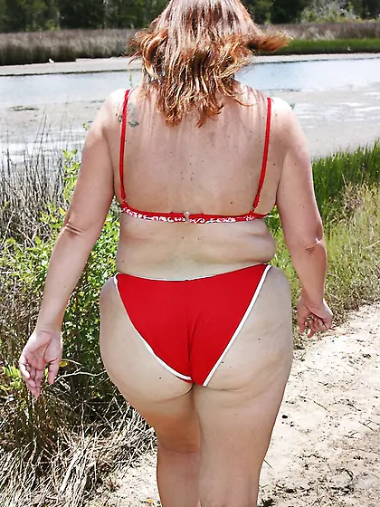 Red Bikini in the park