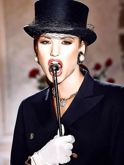 Dolls in and out of their railing gear,