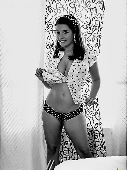 Cute girl posing scandalous