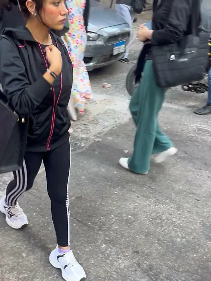 candid teen in street