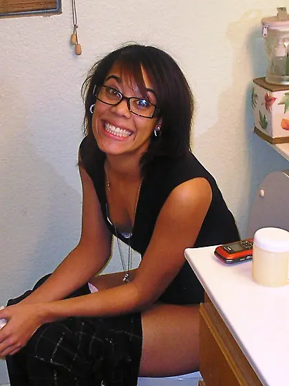 Ebony Women on the toilet