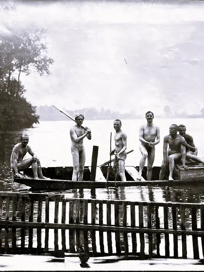 vintage naked guys in the boat