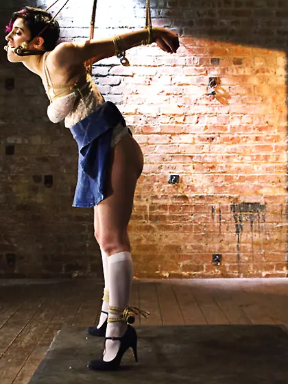 Sexy flexible girl folded