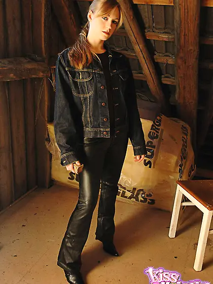 Long hair ass tight jeans