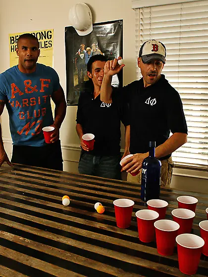 Crazy party boys relaxed