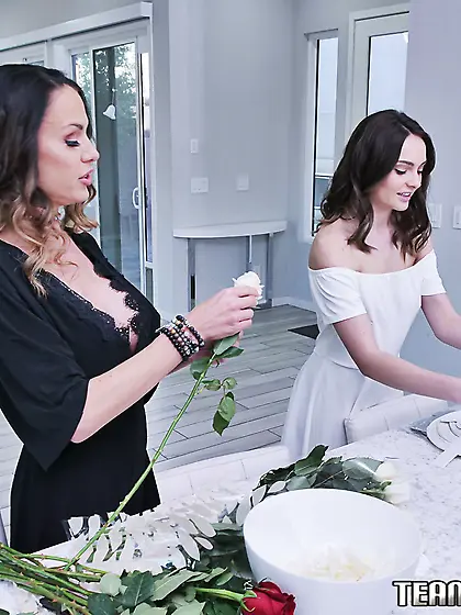 Marriage themed stepfamily breast worship and cunnilingus