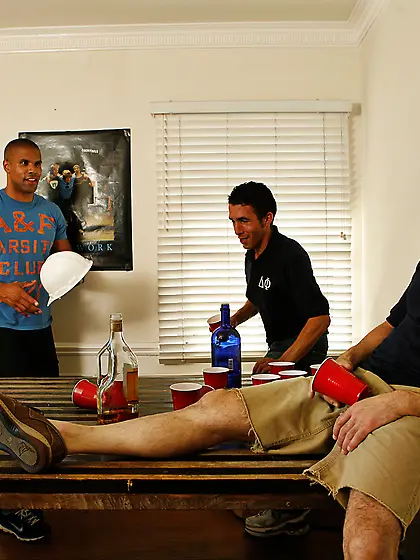 Relaxed gay stud ass