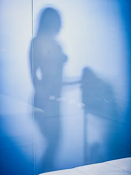 Petite teen blue panty