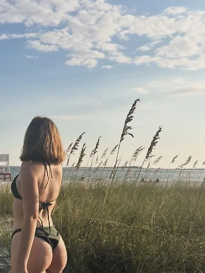 Teasing Ginger Teen with fat white ass