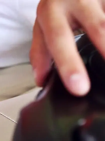 Cute skinny girl surprisingly