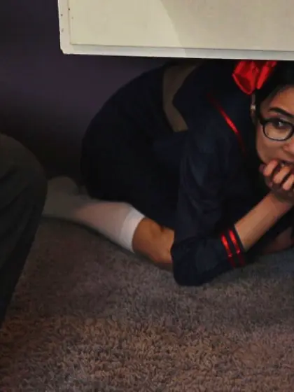 Teenage japanese tight skirt