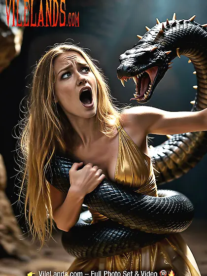 Babe Captured By Tentacle Serpent - VileLands. com