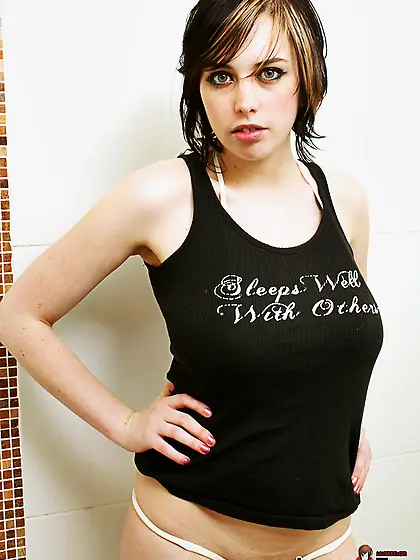 Brunette lathers giant boobs