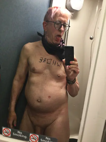 sissy slut whore on the train