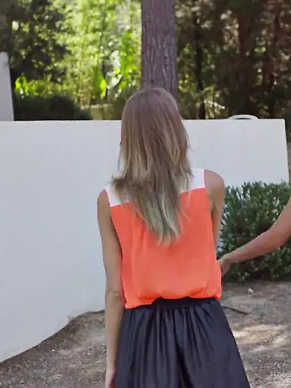 Romantic blonde hot teens kissing