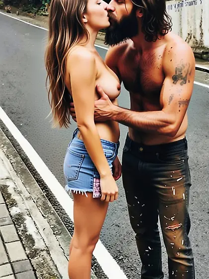 She baits horny homeless guys,  her secret kink