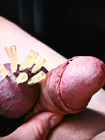 Testicle Needles Ball Torture CBT Session