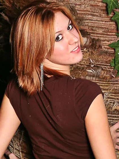 Tiny titted redhead Alex Venice with tight bald pussy removes he