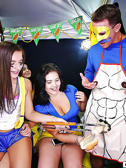 American blonde college teen