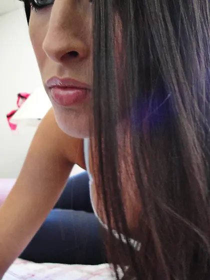 Long haired brunette Kortney Kane with perfect big round boobs f