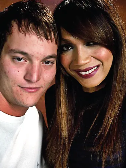 Exotic transexual black leather