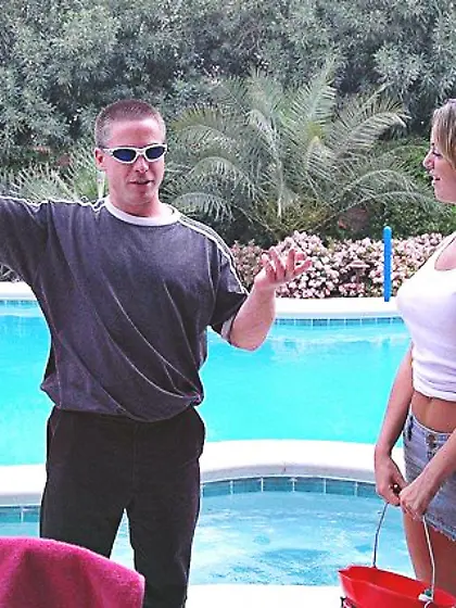 Gorgeous blonde white shirt