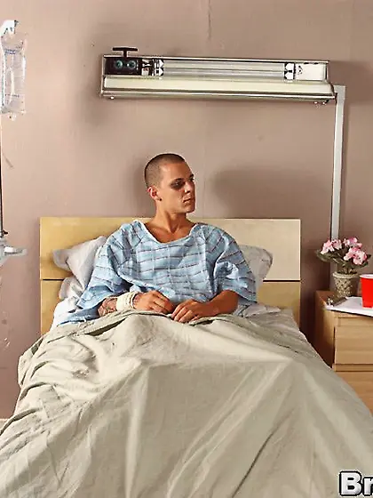 Naughty Kendall Brooks fucks a well-hung patient in exchange of