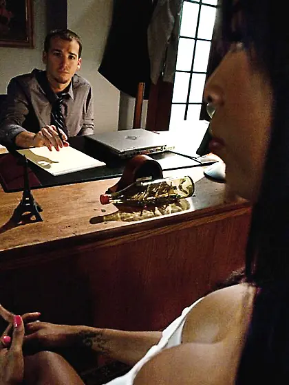 Black tranny dominates submissive male