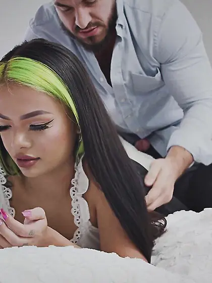 Asian teen taken hard by stepdad 