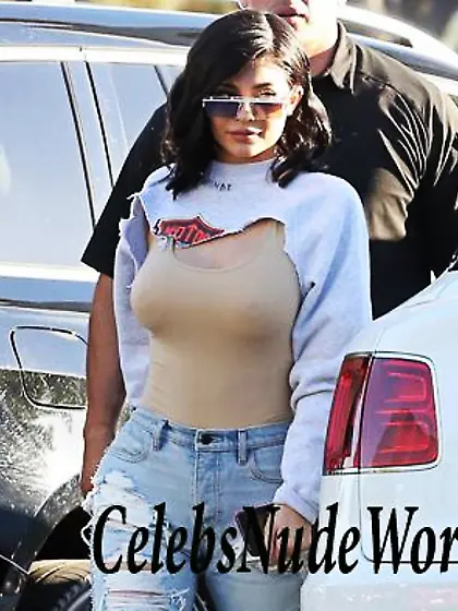Kylie Jenner Slight See Thru To Nips In Los Angeles!