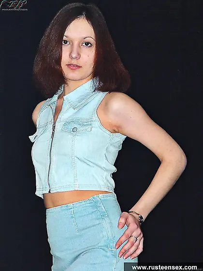 Blue jeans stripper-girl